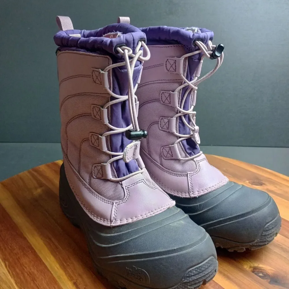 North‎ Face Youth Boots Kids 5 Alpenglow IV Insulated Waterproof Lavender Purple
